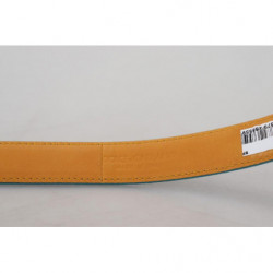 Cintura fibbia metallo DG argento pelle velluto blu - 90 CM / 36 IN