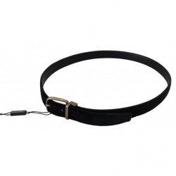 Fibbia in metallo antico in pelle di velluto nero - 95 CM / 38 INCHES