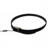 Fibbia in metallo antico in pelle di velluto nero - 95 CM / 38 INCHES