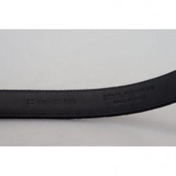 Fibbia in metallo antico in pelle di velluto nero - 95 CM / 38 INCHES