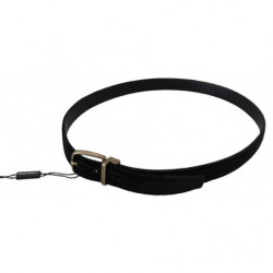 Fibbia in metallo antico in pelle di velluto nero - 95 CM / 38 INCHES