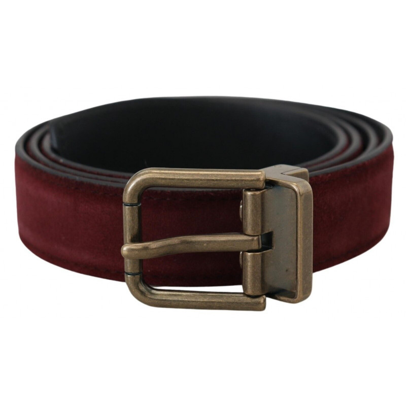 Uomo fibbia metallo antico pelle vitello marrone - 90 CM / 36 INCHES