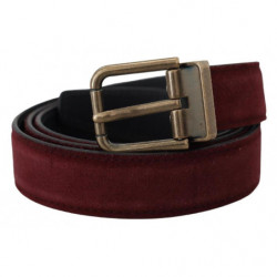 Uomo fibbia metallo antico pelle vitello marrone - 90 CM / 36 INCHES