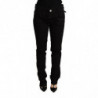 Pantaloni jeans skinny in denim nero a vita bassa - W26