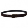 Cintura da uomo pelle marrone scuro fibbia metallo antico - 85 CM /