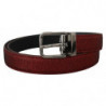 Fibbia metallo argentato pelle glitterata rossa - 90 CM / 36 INCHES