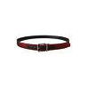 Fibbia metallo argentato pelle glitterata rossa - 90 CM / 36 INCHES