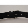 Cintura fibbia metallo argentato stampa verde - 90 CM / 36 INCHES