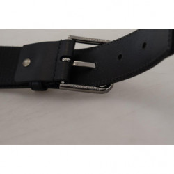 Cintura fibbia metallo argentato stampa verde - 90 CM / 36 INCHES