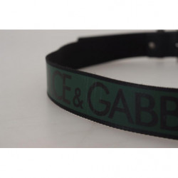 Cintura fibbia metallo argentato stampa verde - 90 CM / 36 INCHES