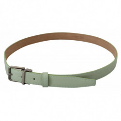 Fibbia metallo tono argento pelle verde menta - 90 CM / 36 INCHES