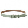 Fibbia metallo tono argento pelle verde menta - 90 CM / 36 INCHES