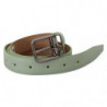 Fibbia metallo tono argento pelle verde menta - 90 CM / 36 INCHES