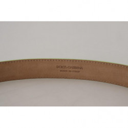 Fibbia metallo tono argento pelle verde menta - 90 CM / 36 INCHES