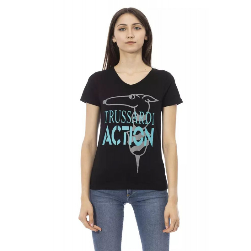 Top e maglietta in cotone nero - XS