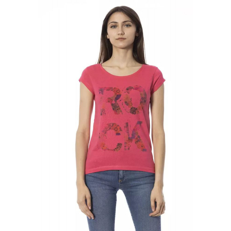 Top e maglietta in cotone rosa - M