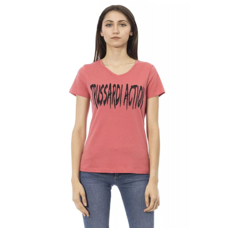 Top e maglietta in cotone rosa - XL