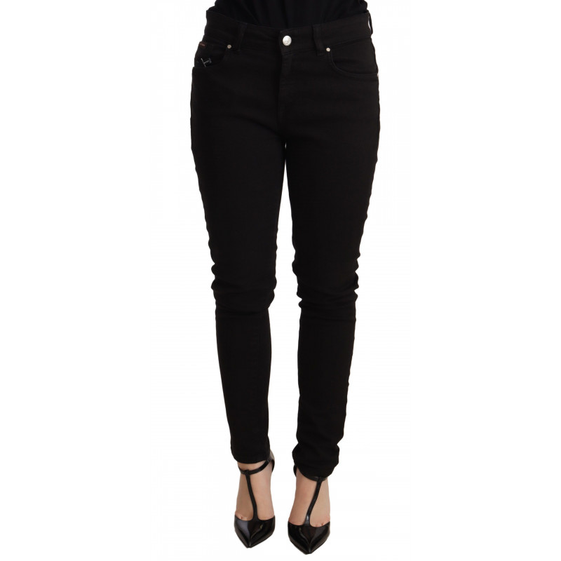 Jeans slim fit in denim stretch di cotone nero - IT40-S