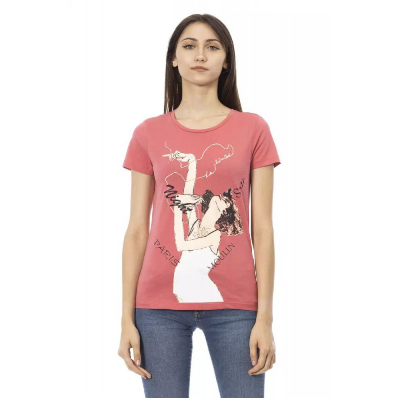 Top e maglietta in cotone rosa - XL