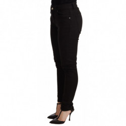 Jeans slim fit in denim stretch di cotone nero - IT40-S