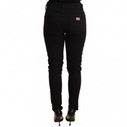 Jeans slim fit in denim stretch di cotone nero - IT40-S