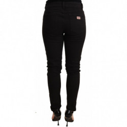 Jeans elasticizzati in cotone denim slim fit neri - IT40-S