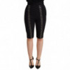 Pantaloncini vita alta slim fit lana nera elasticizzata - IT36 - XS
