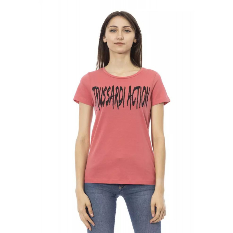 Top e maglietta in cotone rosa - XS