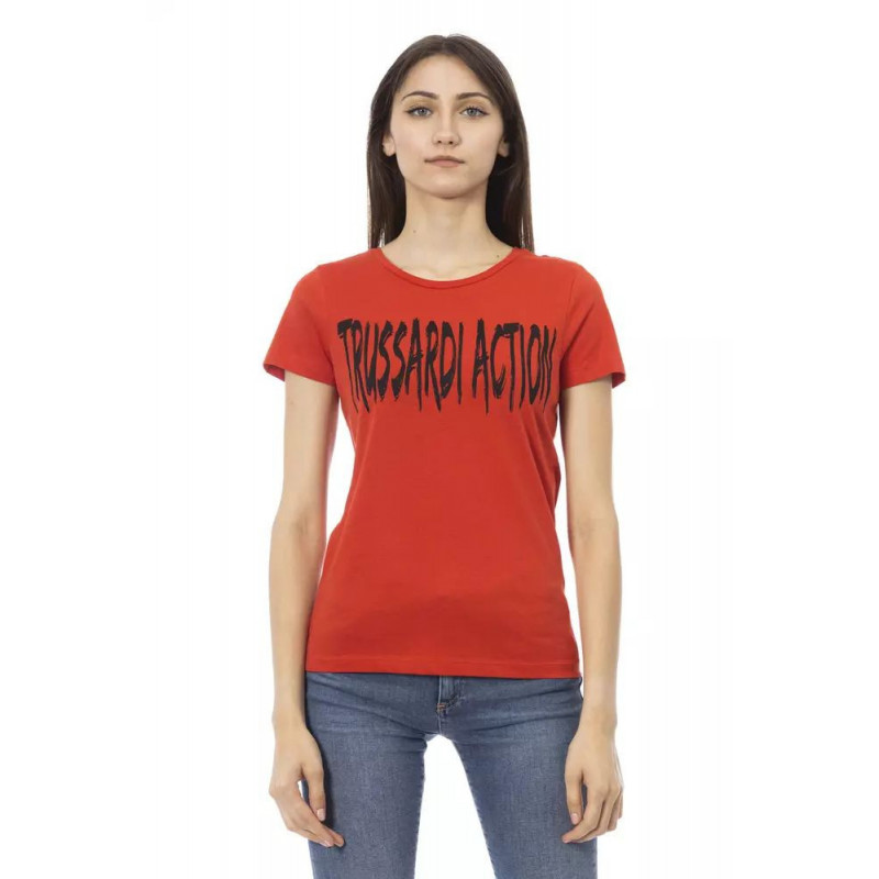 Top e maglietta in cotone rosso - XS