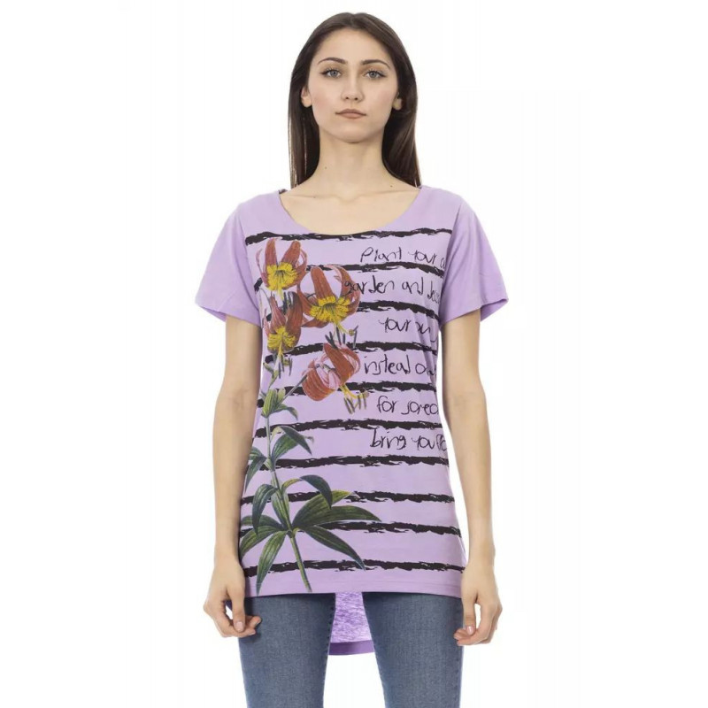 Top e maglietta in cotone viola - XL
