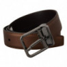 Uomo fibbia metallo tono argento pelle color bronzo - 90 CM / 36 IN