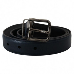Cintura vintage pelle blu...