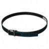 Cintura da uomo metallo argentato motivo jacquard blu - 90 CM / 36