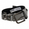 Cintura fibbia metallo logo DG pelle argento metallizzato - 90 CM /