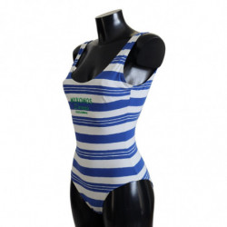 Bikini da spiaggia da donna intero a righe blu - IT2 - S