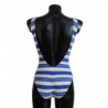 Bikini da spiaggia da donna intero a righe blu - IT2 - S