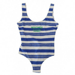 Bikini da spiaggia da donna intero a righe blu - IT2 - S