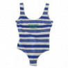 Bikini da spiaggia da donna intero a righe blu - IT2 - S