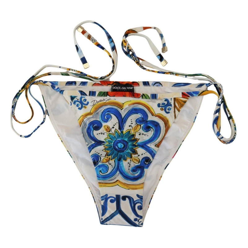 Bikini da bagno con fondo con laccetti laterali multicolori - IT5 - XL