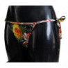 Bikini inferiore costume da bagno da spiaggia floreale nero - IT1 - XS
