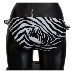 Costume da bagno bianco con fondo zebrato con lacci laterali - IT4 - L