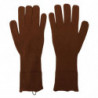 Guanti da uomo con guanti in maglia di cashmere marrone - 9-M