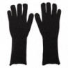 Guanti da uomo con guanto in seta e cashmere nero - 9-M