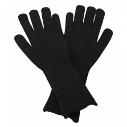 Guanti da uomo con guanto in seta e cashmere nero - 9-M