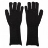 Guanti da uomo con guanto in seta e cashmere nero - 9-M
