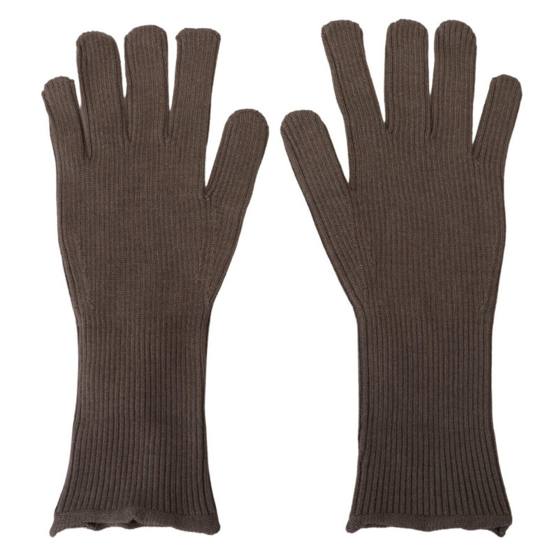Guanti da uomo con guanto per mani in maglia di cashmere grigio - 9-M
