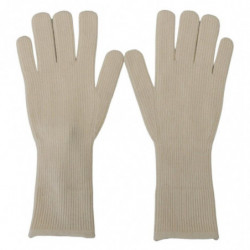 Guanti da uomo con guanti in maglia di cashmere bianco - 9-M