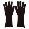 Guanti da uomo con guanto in seta e cashmere marrone - 9-M