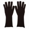 Guanti da uomo con guanto in seta e cashmere marrone - 9-M