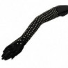 Guanti tulle cotone lunghezza gomito cristallo nero - 7.5-S
